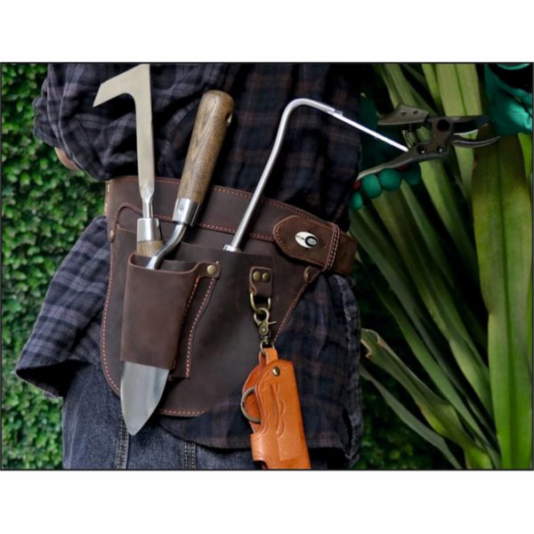Leather Tools Holster / Waist Pouch Bag with 3 Pockets